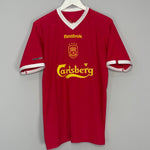 Shop 2001/02 LIVERPOOL C/L HOME SHIRT (M) REEBOK, classic football shirts, vintage football shirts & retro soccer jerseys at Cult Kits