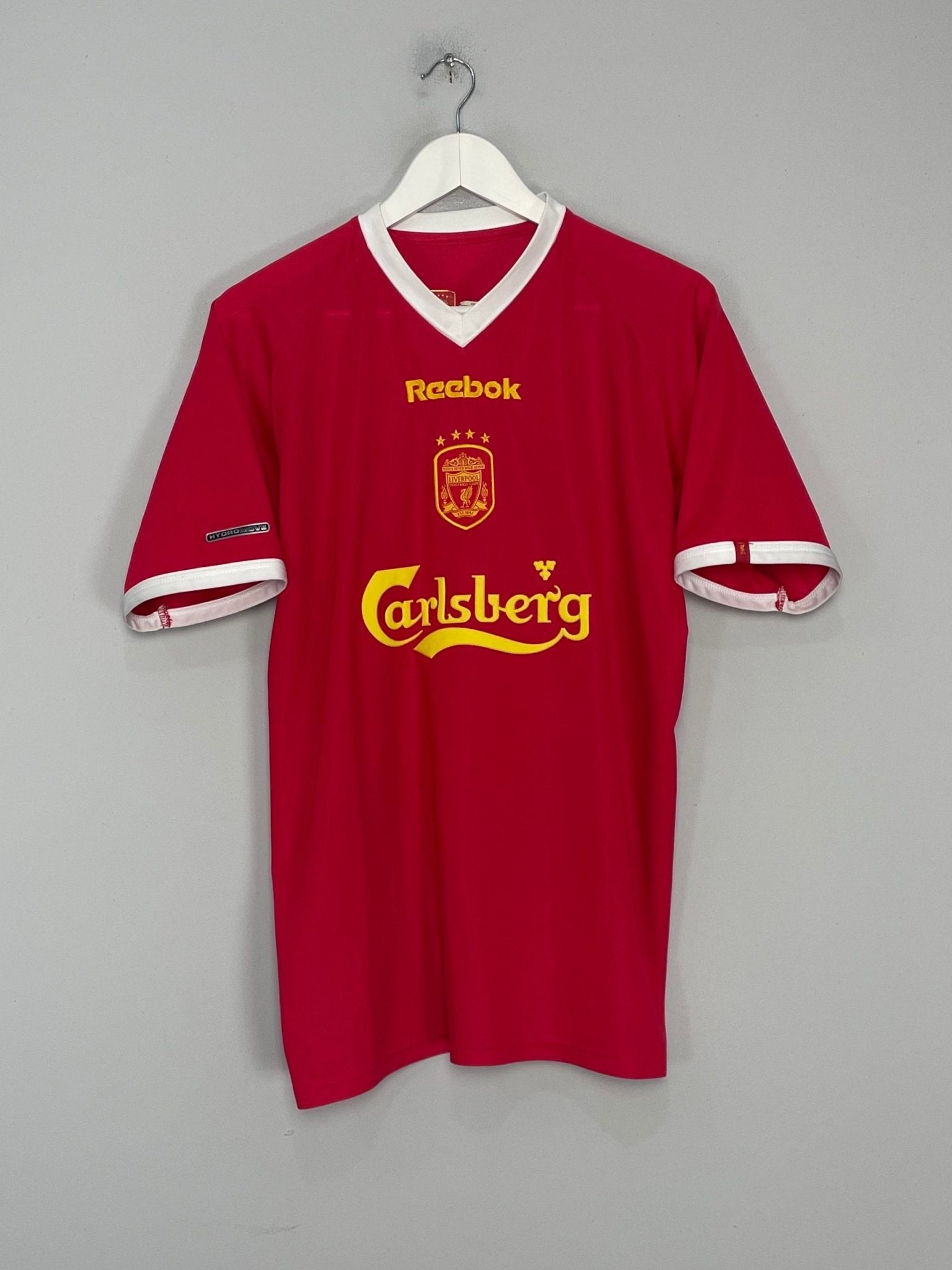 Shop 2001/02 LIVERPOOL C/L HOME SHIRT (M) REEBOK, classic football shirts, vintage football shirts & retro soccer jerseys at Cult Kits