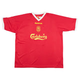 Buy 2001/02 Liverpool Gerrard 8 UCL Home Shirt (XXL) Reebok ~ Free worldwide shipping ~ Authentic Vintage Football Shirts from Cult Kits