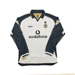 Buy 2001/02 Manchester United Beckham 7 *Centenary* Away/Third L/S Shirt (L) Umbro ~ Free worldwide shipping available ~ Authentic Vintage Football Shirts from Cult Kits