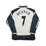 Buy 2001/02 Manchester United Beckham 7 *Centenary* Away/Third L/S Shirt (L) Umbro ~ Free worldwide shipping available ~ Authentic Vintage Football Shirts from Cult Kits