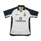 Buy 2001/02 Manchester United Beckham 7 *Centenary* Away/Third Shirt (L) Umbro ~ Free worldwide shipping ~ Authentic Vintage Football Shirts from Cult Kits
