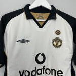 Shop 2001/02 MANCHESTER UNITED BECKHAM #7 *CENTENARY* AWAY/THIRD SHIRT (M) UMBRO, classic football shirts, vintage football shirts & retro soccer jerseys at Cult Kits
