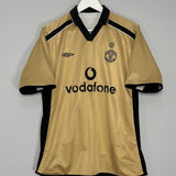 Shop 2001/02 MANCHESTER UNITED BECKHAM #7 *CENTENARY* AWAY/THIRD SHIRT (M) UMBRO, classic football shirts, vintage football shirts & retro soccer jerseys at Cult Kits