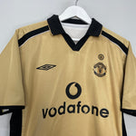 Shop 2001/02 MANCHESTER UNITED BECKHAM #7 *CENTENARY* AWAY/THIRD SHIRT (M) UMBRO, classic football shirts, vintage football shirts & retro soccer jerseys at Cult Kits