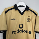Shop 2001/02 MANCHESTER UNITED BECKHAM #7 *CENTENARY* AWAY/THIRD SHIRT (M) UMBRO, classic football shirts, vintage football shirts & retro soccer jerseys at Cult Kits