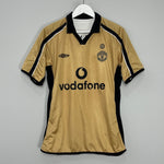 Shop 2001/02 MANCHESTER UNITED BECKHAM #7 *CENTENARY* AWAY/THIRD SHIRT (M) UMBRO, classic football shirts, vintage football shirts & retro soccer jerseys at Cult Kits