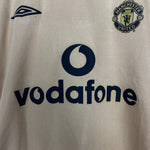 Shop 2001/02 MANCHESTER UNITED BECKHAM #7 *CENTENARY* AWAY/THIRD SHIRT (M) UMBRO, classic football shirts, vintage football shirts & retro soccer jerseys at Cult Kits