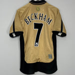 Shop 2001/02 MANCHESTER UNITED BECKHAM #7 *CENTENARY* AWAY/THIRD SHIRT (M) UMBRO, classic football shirts, vintage football shirts & retro soccer jerseys at Cult Kits