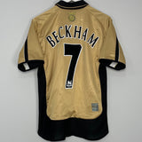 Shop 2001/02 MANCHESTER UNITED BECKHAM #7 *CENTENARY* AWAY/THIRD SHIRT (M) UMBRO, classic football shirts, vintage football shirts & retro soccer jerseys at Cult Kits