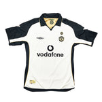 Buy 2001/02 Manchester United Beckham 7 *Centenary* Away/Third Shirt (M) Umbro ~ Free worldwide shipping ~ Authentic Vintage Football Shirts from Cult Kits