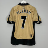 Shop 2001/02 MANCHESTER UNITED BECKHAM #7 *CENTENARY* AWAY/THIRD SHIRT (M) UMBRO, classic football shirts, vintage football shirts & retro soccer jerseys at Cult Kits