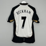 Shop 2001/02 MANCHESTER UNITED BECKHAM #7 *CENTENARY* AWAY/THIRD SHIRT (M) UMBRO, classic football shirts, vintage football shirts & retro soccer jerseys at Cult Kits