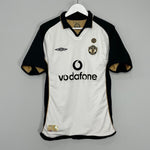 Shop 2001/02 MANCHESTER UNITED BECKHAM #7 *CENTENARY* AWAY/THIRD SHIRT (M) UMBRO, classic football shirts, vintage football shirts & retro soccer jerseys at Cult Kits