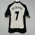 Shop 2001/02 MANCHESTER UNITED BECKHAM #7 *CENTENARY* AWAY/THIRD SHIRT (M) UMBRO, classic football shirts, vintage football shirts & retro soccer jerseys at Cult Kits