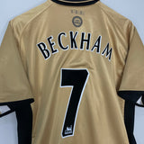 Shop 2001/02 MANCHESTER UNITED BECKHAM #7 *CENTENARY* AWAY/THIRD SHIRT (M) UMBRO, classic football shirts, vintage football shirts & retro soccer jerseys at Cult Kits