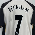 Shop 2001/02 MANCHESTER UNITED BECKHAM #7 *CENTENARY* AWAY/THIRD SHIRT (M) UMBRO, classic football shirts, vintage football shirts & retro soccer jerseys at Cult Kits