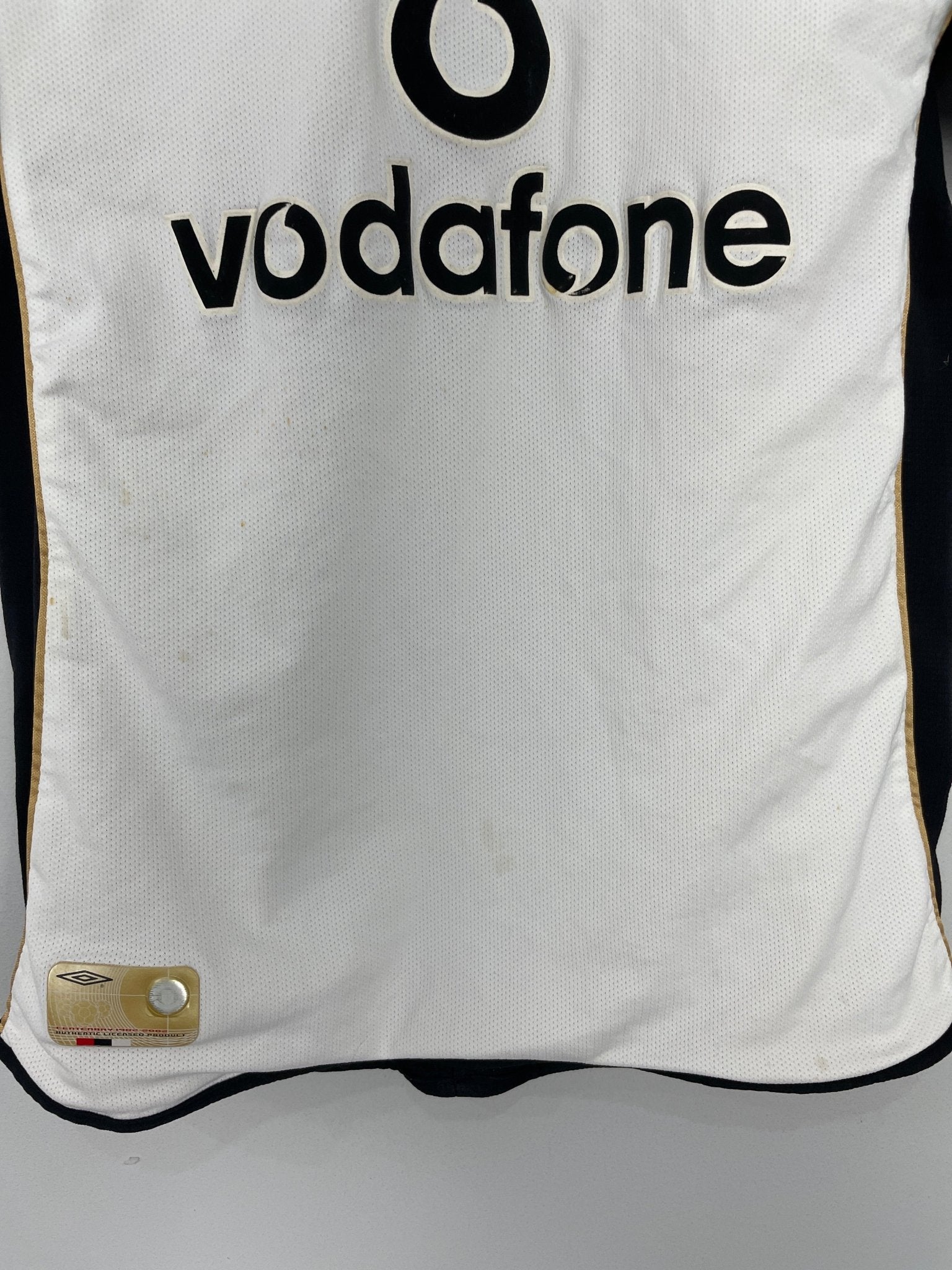Shop 2001/02 MANCHESTER UNITED BECKHAM #7 *CENTENARY* AWAY/THIRD SHIRT (M) UMBRO, classic football shirts, vintage football shirts & retro soccer jerseys at Cult Kits