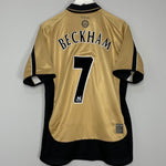 Shop 2001/02 MANCHESTER UNITED BECKHAM #7 *CENTENARY* AWAY/THIRD SHIRT (M) UMBRO, classic football shirts, vintage football shirts & retro soccer jerseys at Cult Kits