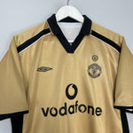 Shop 2001/02 MANCHESTER UNITED BECKHAM #7 *CENTENARY* AWAY/THIRD SHIRT (M) UMBRO, classic football shirts, vintage football shirts & retro soccer jerseys at Cult Kits