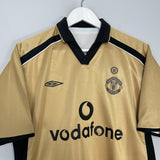 Shop 2001/02 MANCHESTER UNITED BECKHAM #7 *CENTENARY* AWAY/THIRD SHIRT (M) UMBRO, classic football shirts, vintage football shirts & retro soccer jerseys at Cult Kits