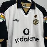 Shop 2001/02 MANCHESTER UNITED BECKHAM #7 CENTENARY AWAY/THIRD SHIRT (XL) UMBRO, classic football shirts, vintage football shirts & retro soccer jerseys at Cult Kits