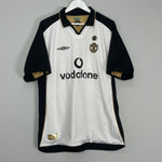 Shop 2001/02 MANCHESTER UNITED BECKHAM #7 *CENTENARY* AWAY/THIRD SHIRT (XL) UMBRO, classic football shirts, vintage football shirts & retro soccer jerseys at Cult Kits