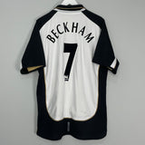 Shop 2001/02 MANCHESTER UNITED BECKHAM #7 *CENTENARY* AWAY/THIRD SHIRT (XL) UMBRO, classic football shirts, vintage football shirts & retro soccer jerseys at Cult Kits