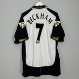 Shop 2001/02 MANCHESTER UNITED BECKHAM #7 CENTENARY AWAY/THIRD SHIRT (XL) UMBRO, classic football shirts, vintage football shirts & retro soccer jerseys at Cult Kits