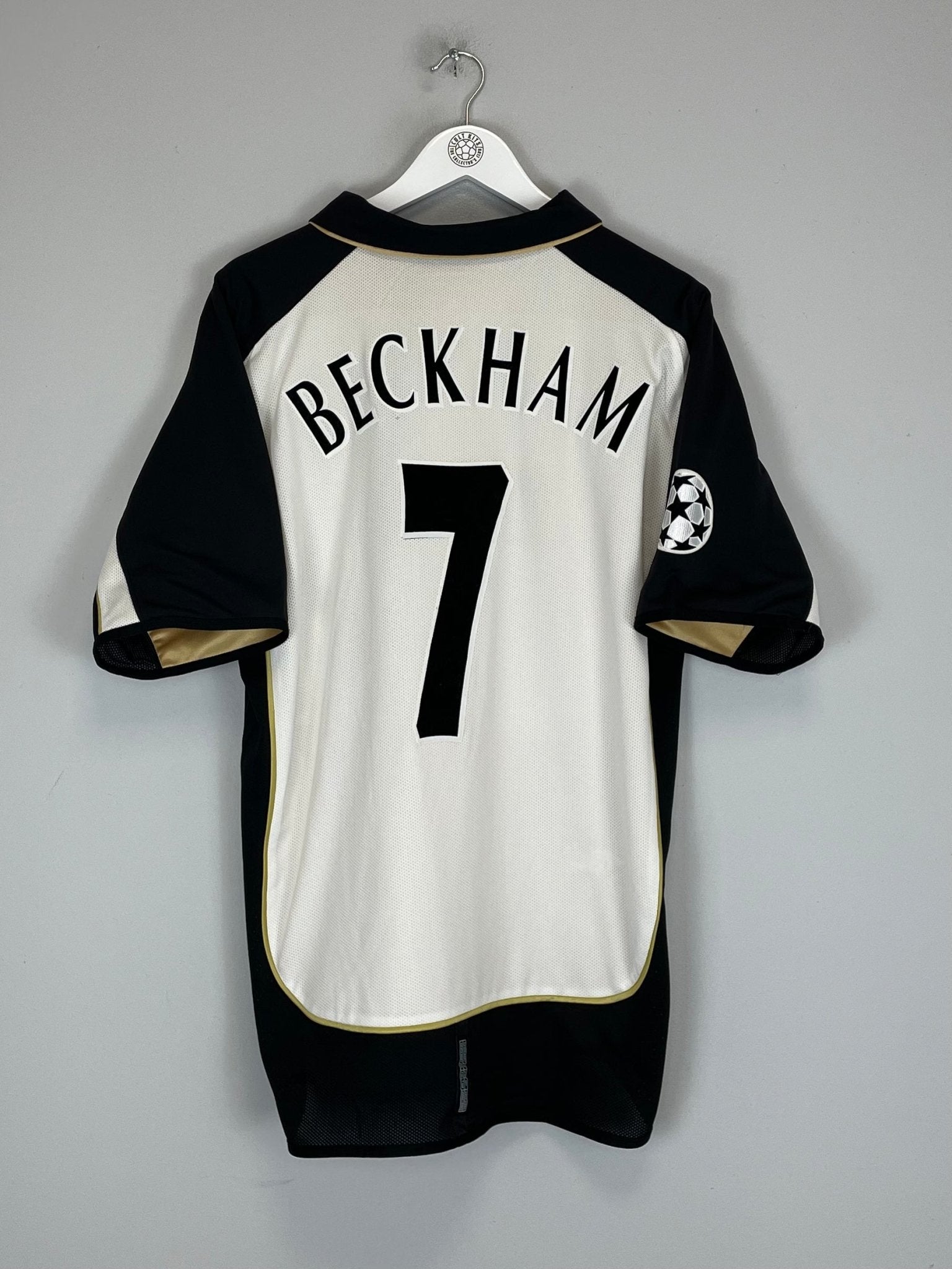Shop 2001/02 MANCHESTER UNITED BECKHAM #7 C/L AWAY/THIRD CENTENARY SHIRT (XL) UMBRO, classic football shirts, vintage football shirts & retro soccer jerseys at Cult Kits