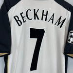 Shop 2001/02 MANCHESTER UNITED BECKHAM #7 C/L AWAY/THIRD CENTENARY SHIRT (XL) UMBRO, classic football shirts, vintage football shirts & retro soccer jerseys at Cult Kits