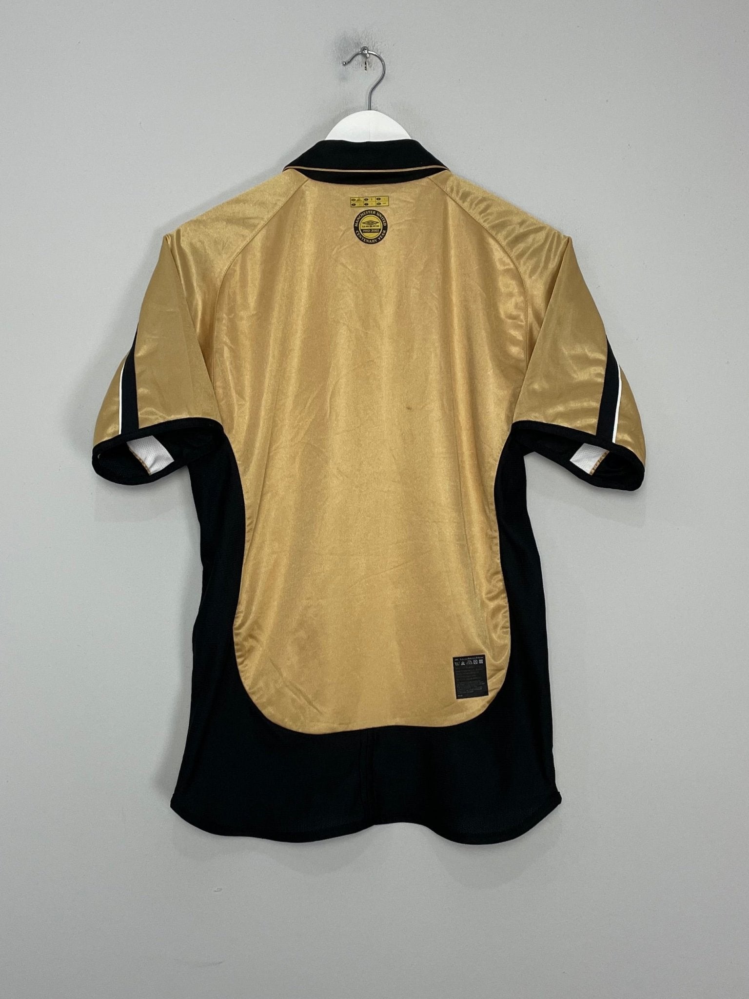 Shop 2001/02 MANCHESTER UNITED *CENTENARY* AWAY/THIRD SHIRT (S) UMBRO, classic football shirts, vintage football shirts & retro soccer jerseys at Cult Kits