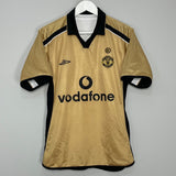 Shop 2001/02 MANCHESTER UNITED *CENTENARY* AWAY/THIRD SHIRT (S) UMBRO, classic football shirts, vintage football shirts & retro soccer jerseys at Cult Kits