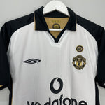 Shop 2001/02 MANCHESTER UNITED *CENTENARY* AWAY/THIRD SHIRT (S) UMBRO, classic football shirts, vintage football shirts & retro soccer jerseys at Cult Kits