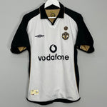 Shop 2001/02 MANCHESTER UNITED *CENTENARY* AWAY/THIRD SHIRT (S) UMBRO, classic football shirts, vintage football shirts & retro soccer jerseys at Cult Kits