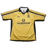 Buy 2001/02 MANCHESTER UNITED KEANE 16 *CENTENARY* AWAY/THIRD SHIRT (M) UMBRO ~ Free worldwide shipping available ~ Authentic Vintage Football Shirts from Cult Kits