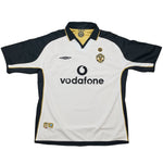Buy 2001/02 MANCHESTER UNITED KEANE 16 *CENTENARY* AWAY/THIRD SHIRT (M) UMBRO ~ Free worldwide shipping available ~ Authentic Vintage Football Shirts from Cult Kits