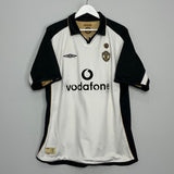 Shop 2001/02 MANCHESTER UNITED V.NISTELROOY #10 CENTENARY AWAY/THIRD SHIRT (L) UMBRO, classic football shirts, vintage football shirts & retro soccer jerseys at Cult Kits