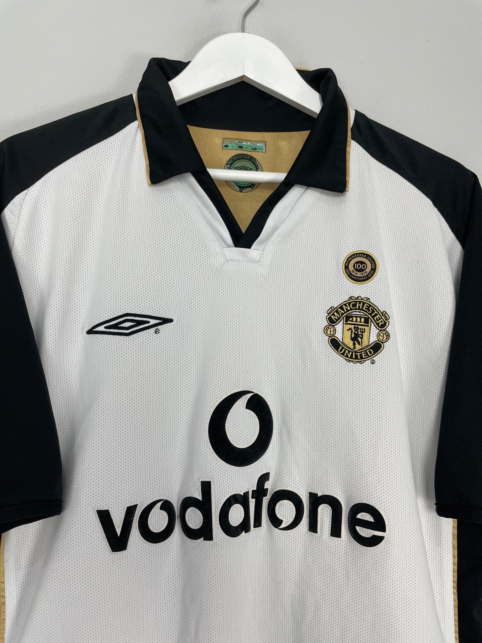 Shop 2001/02 MANCHESTER UNITED V.NISTELROOY #10 *CENTENARY* AWAY/THIRD SHIRT (XL) UMBRO, classic football shirts, vintage football shirts & retro soccer jerseys at Cult Kits