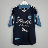 Shop 2001/02 MARSEILLE AWAY SHIRT (L) ADIDAS, classic football shirts, vintage football shirts & retro soccer jerseys at Cult Kits