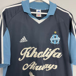 Shop 2001/02 MARSEILLE AWAY SHIRT (L) ADIDAS, classic football shirts, vintage football shirts & retro soccer jerseys at Cult Kits