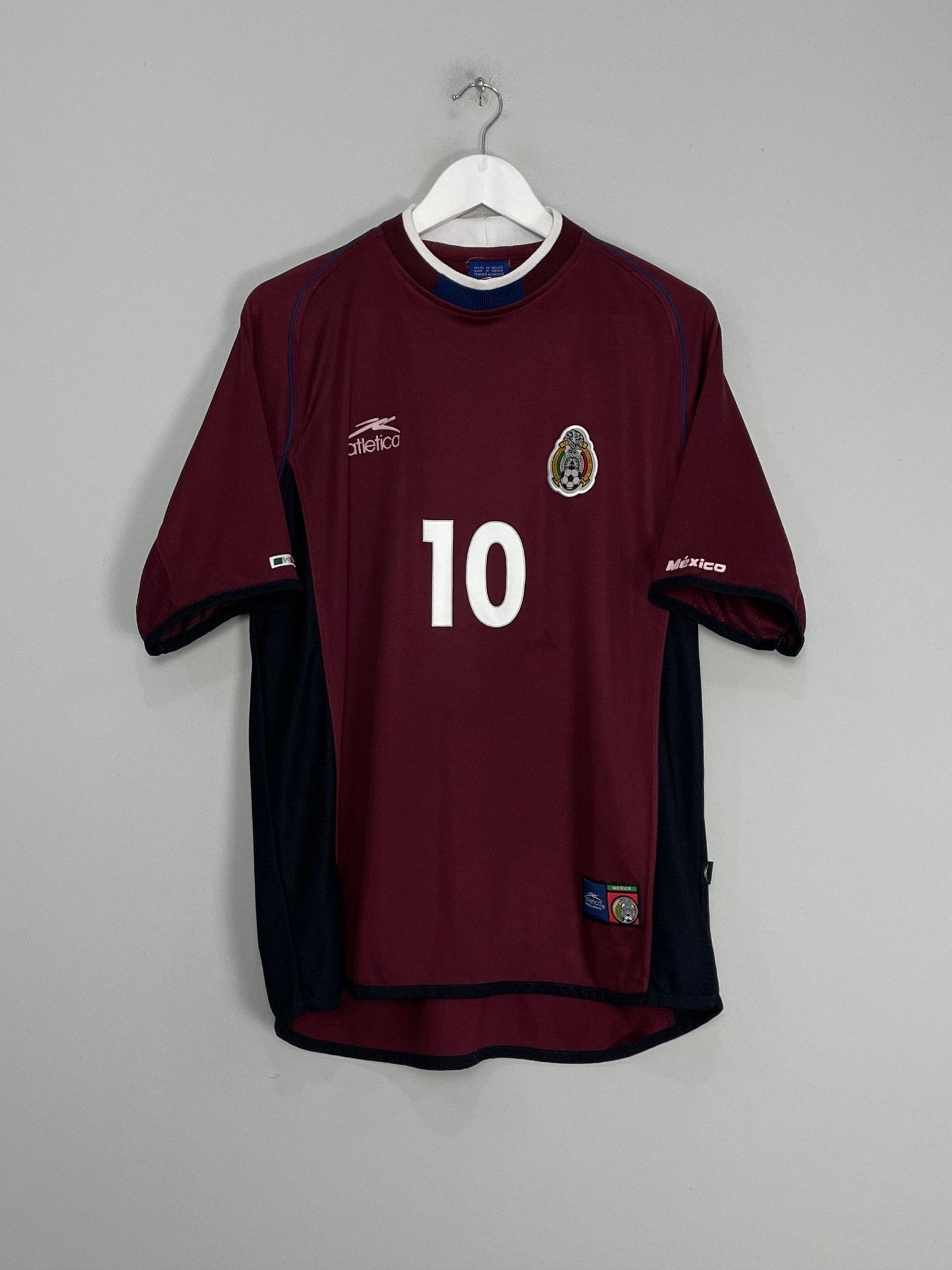 Shop 2001/02 MEXICO C.BLANCO #10 AWAY SHIRT (XL) ATLETICA, classic football shirts, vintage football shirts & retro soccer jerseys at Cult Kits