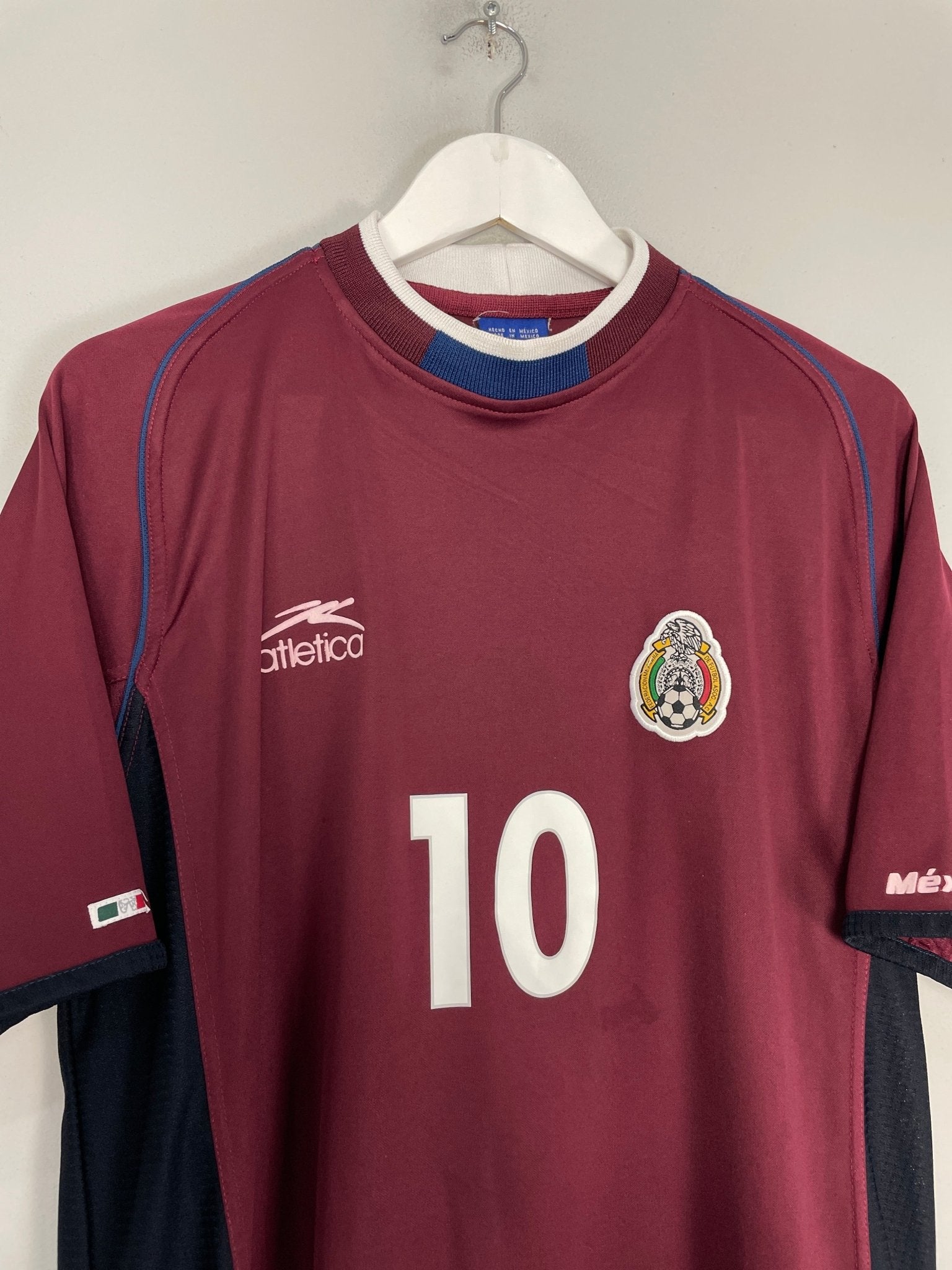 Shop 2001/02 MEXICO C.BLANCO #10 AWAY SHIRT (XL) ATLETICA, classic football shirts, vintage football shirts & retro soccer jerseys at Cult Kits