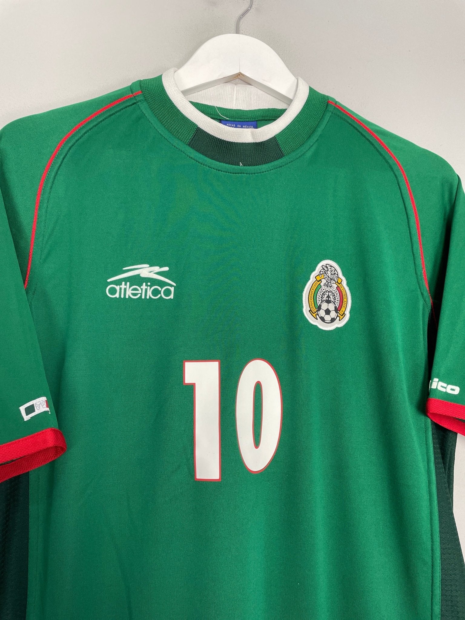 Shop 2001/02 MEXICO C.BLANCO #10 HOME SHIRT (M) ATLETICA, classic football shirts, vintage football shirts & retro soccer jerseys at Cult Kits