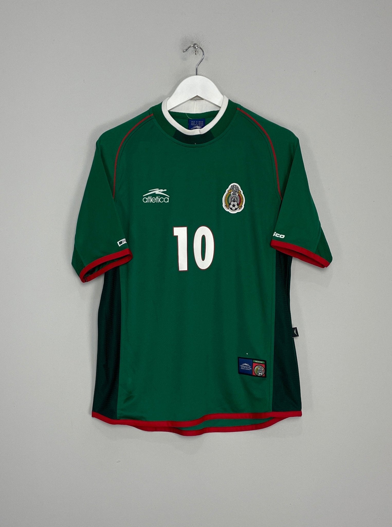 Shop 2001/02 MEXICO C.BLANCO #10 HOME SHIRT (M) ATLETICA, classic football shirts, vintage football shirts & retro soccer jerseys at Cult Kits