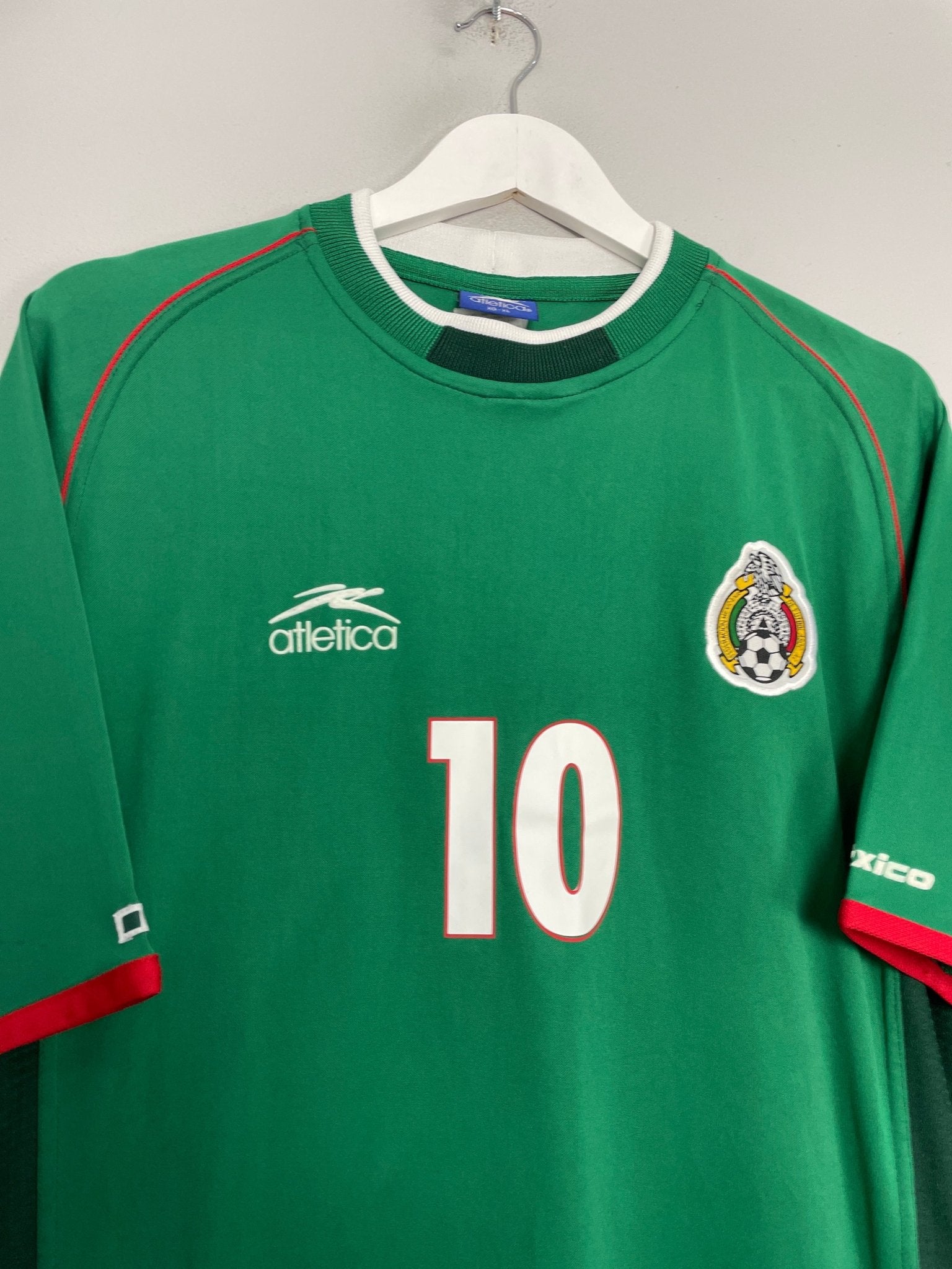 Shop 2001/02 MEXICO C.BLANCO #10 HOME SHIRT (XL) ATLETICA, classic football shirts, vintage football shirts & retro soccer jerseys at Cult Kits