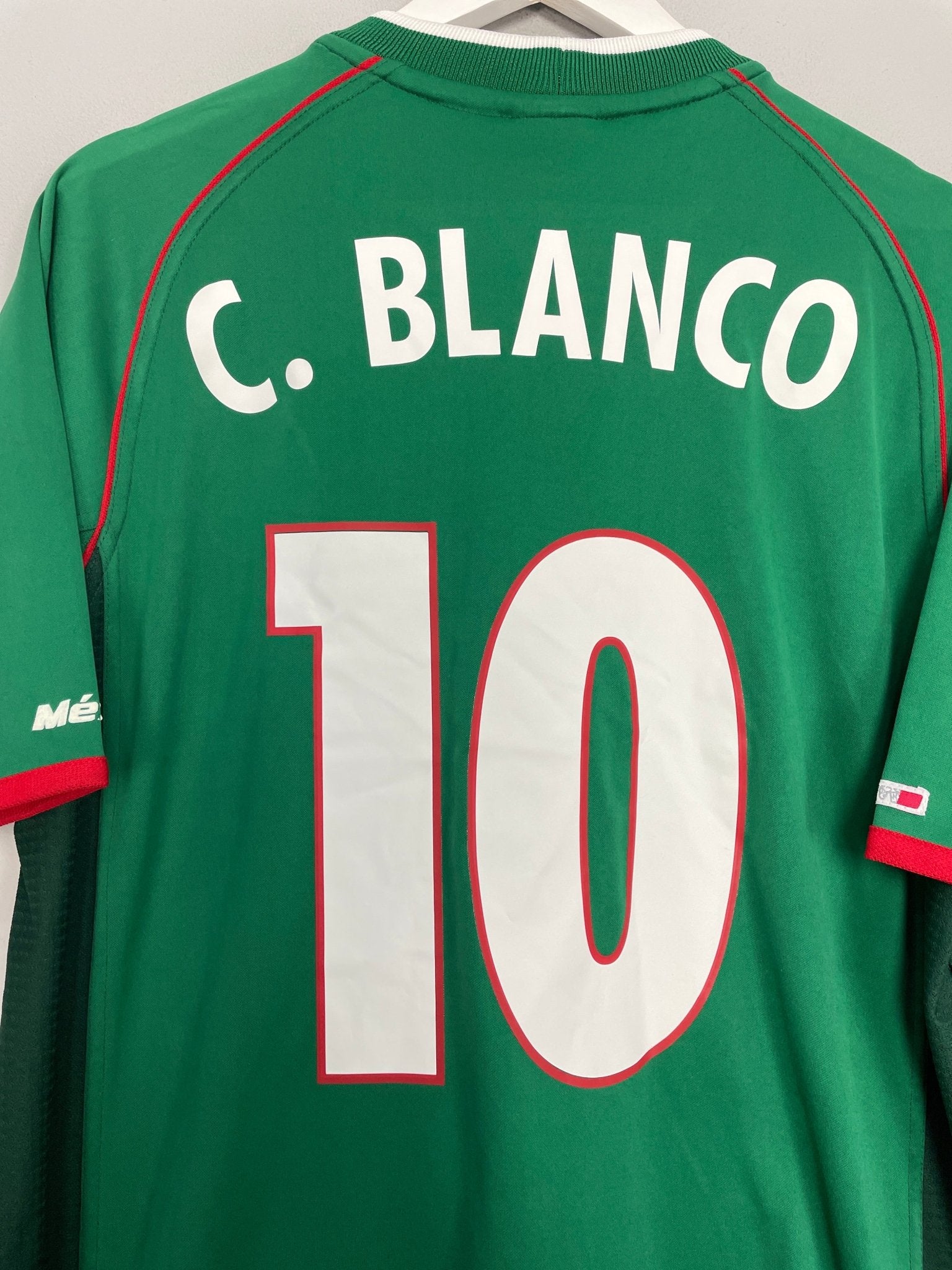 Shop 2001/02 MEXICO C.BLANCO #10 HOME SHIRT (XL) ATLETICA, classic football shirts, vintage football shirts & retro soccer jerseys at Cult Kits