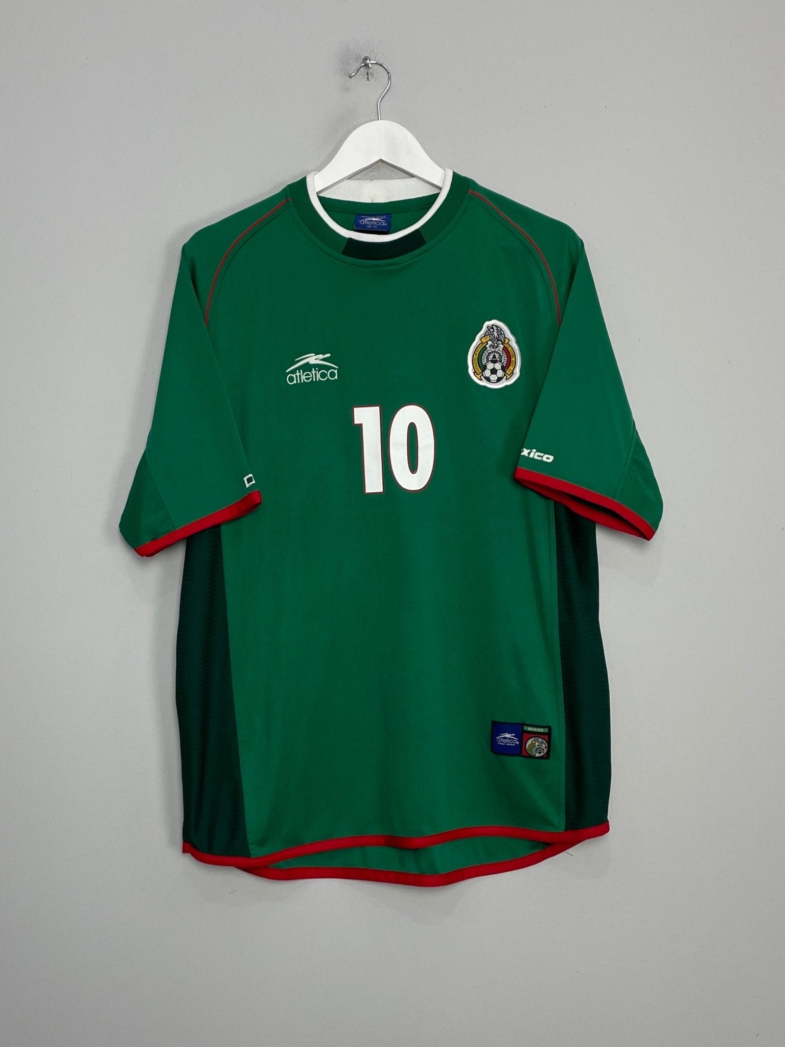 Shop 2001/02 MEXICO C.BLANCO #10 HOME SHIRT (XL) ATLETICA, classic football shirts, vintage football shirts & retro soccer jerseys at Cult Kits