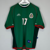 Shop 2001/02 MEXICO F.PALENCIA #17 HOME SHIRT (L) ATLETICA, classic football shirts, vintage football shirts & retro soccer jerseys at Cult Kits