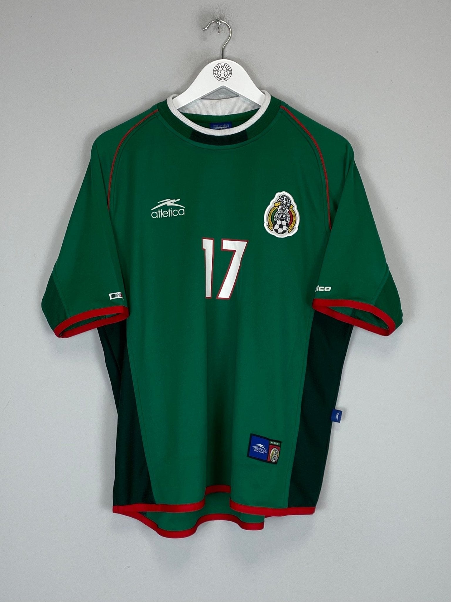 Shop 2001/02 MEXICO F.PALENCIA #17 HOME SHIRT (L) ATLETICA, classic football shirts, vintage football shirts & retro soccer jerseys at Cult Kits